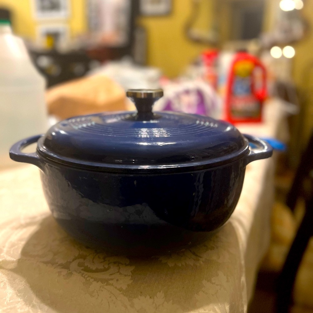 Lodge Enameled Cast Iron Dutch Oven!
Beautiful and healthy cooking!